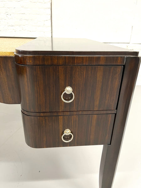 Maitland-Smith Rosewood Desk With Ostrich Leather Top