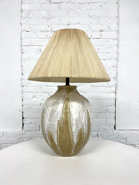 70s Era Drip Glaze Table Lamp