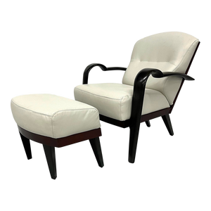 Adam Tihany "Gertrude" Chair and Ottoman by I4 Mariani for Pace Collection
