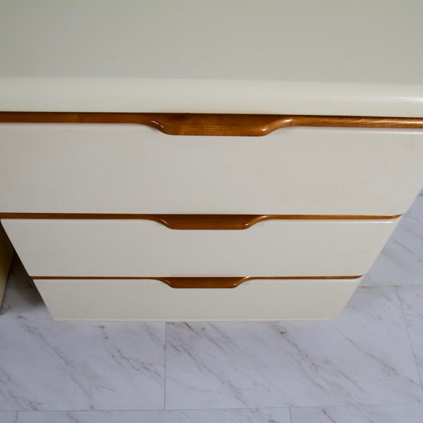Lane Cream Lacquer Small Dresser/Nightstand Set