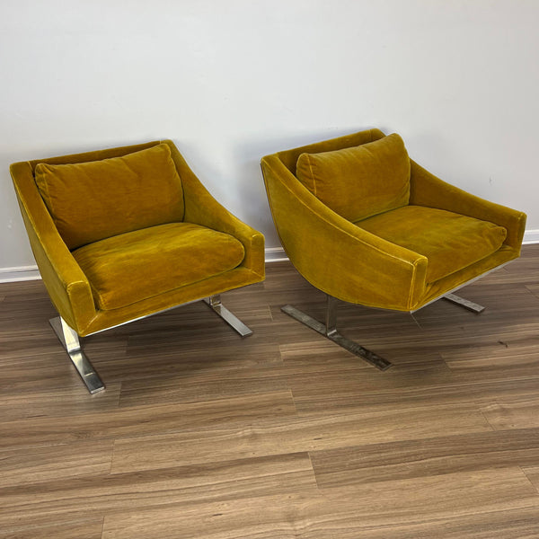 Stainless Steel Scoop Chairs by Kipp Stewart for Directional