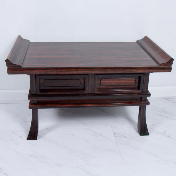 Zebrawood Two Drawer Kyo Table